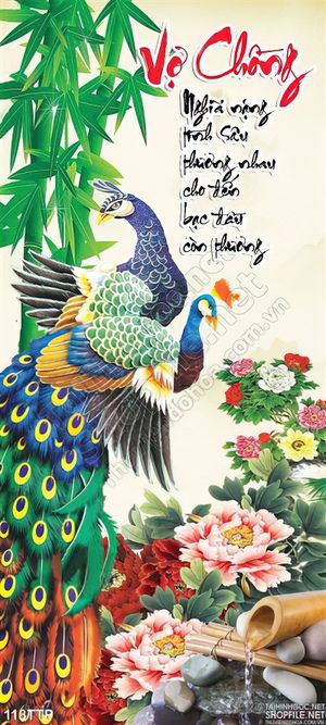 Tranh thư pháp về vợ chồng ý nghĩa