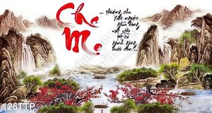 Tranh thư pháp phong thủy cha mẹ
