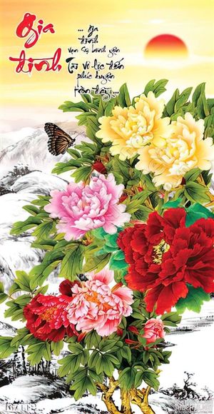 Tranh thư pháp về gia đình