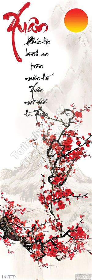Tranh thư pháp chúc tết