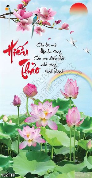 Tranh thư pháp chữ hiếu thảo