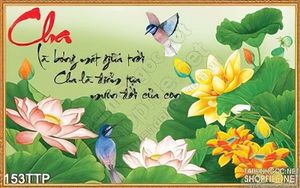 Tranh thư pháp về cha đẹp