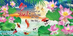 Tranh thư pháp về gia đình psd