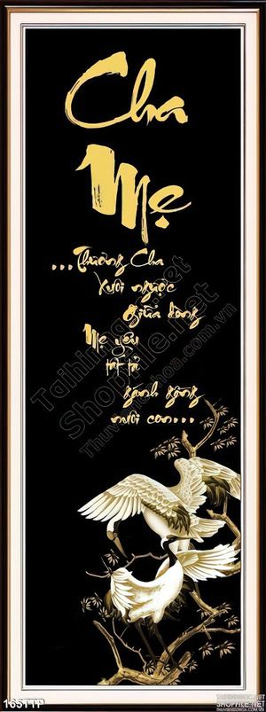 Tranh thư pháp treo tường cha mẹ đẹp