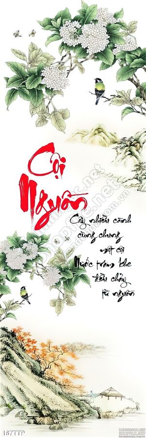 Tranh thư pháp về cội nguồn
