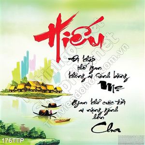 Tranh thư pháp chữ hiếu