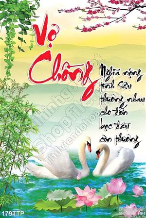 Tranh thư pháp về vợ chồng