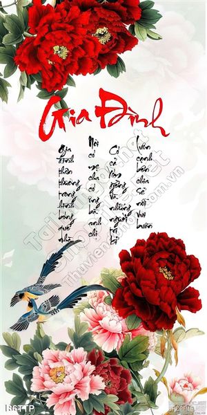 Tranh thư pháp hay về gia đình