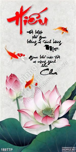 Tranh thư pháp treo tường chữ hiếu