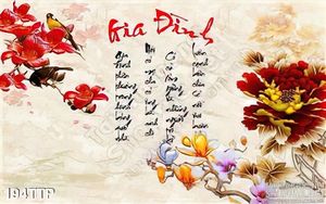 Tranh thư pháp treo tường về gia đình đẹp