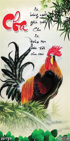 Tranh về cha thư pháp