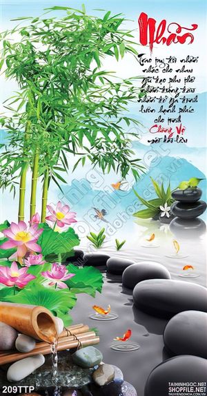 Tranh thư pháp chữ nhẫn phong thủy