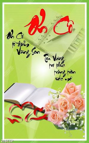 Tranh thư pháp in canvas công ơn cô thầy