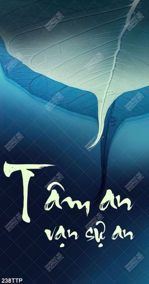 Tranh thư pháp in canvas tâm an vạn sự an