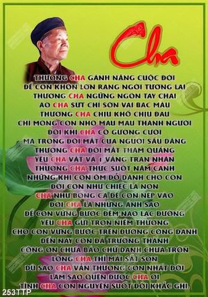 Tranh thư pháp nghệ thuật công sinh thành của cha