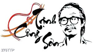 Tranh thư pháp psd cố nhạc sĩ Trịnh Công Sơn