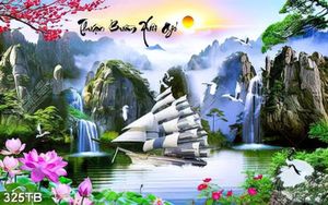 Tranh phong thủy thuận buồm xuôi gió file gốc