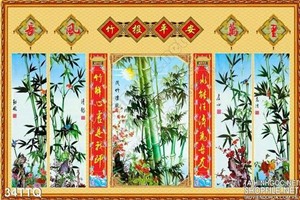 Tranh Tứ Quý cây cúc đẹp