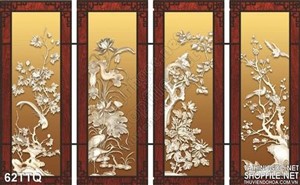 Tranh Tứ Quý wall 3d đẹp ấn tượng