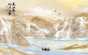 Tranh vân đá và chim Hạc phong thủy đẹp