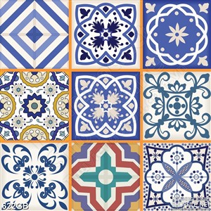 Tranh gạch ô vuông in 3d họa tiết màu đa dạng