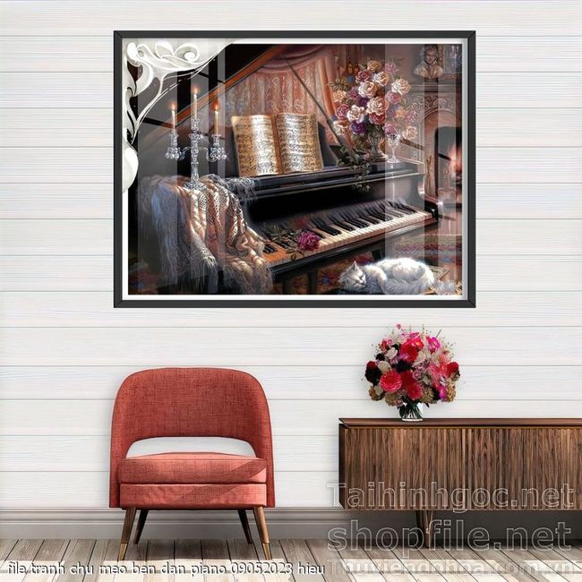file tranh chu meo ben dan piano 09052023 hieu