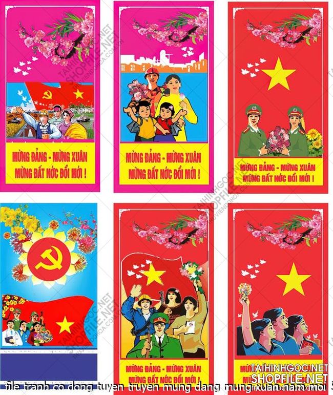 file tranh co dong tuyen truyen mung dang mung xuan nam moi 6 