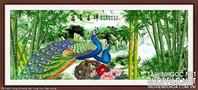 file tranh cong phuong ben rung truc treo tuong