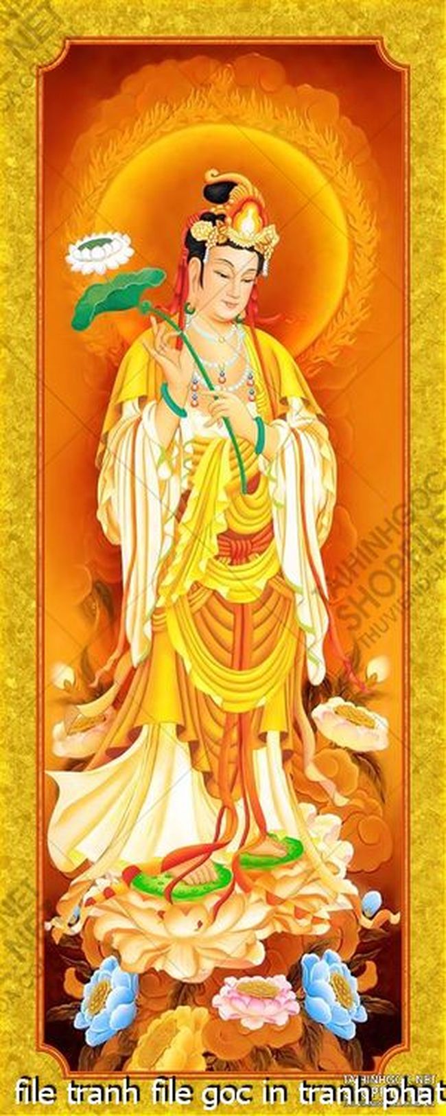 file tranh file goc in tranh phat giao canvas 010