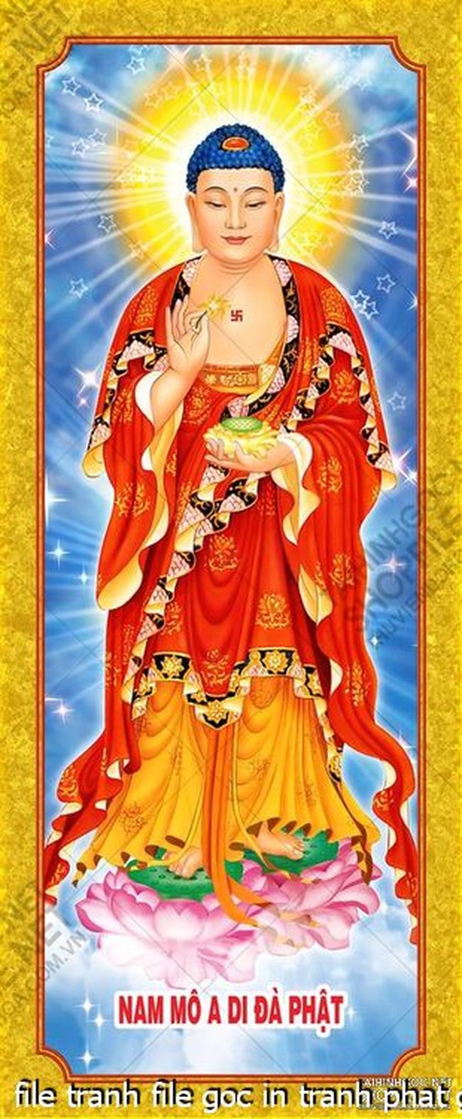 file tranh file goc in tranh phat giao canvas 014