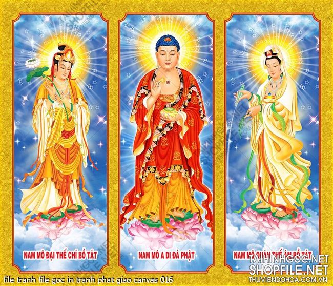 file tranh file goc in tranh phat giao canvas 016
