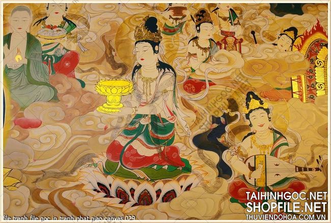 file tranh file goc in tranh phat giao canvas 029