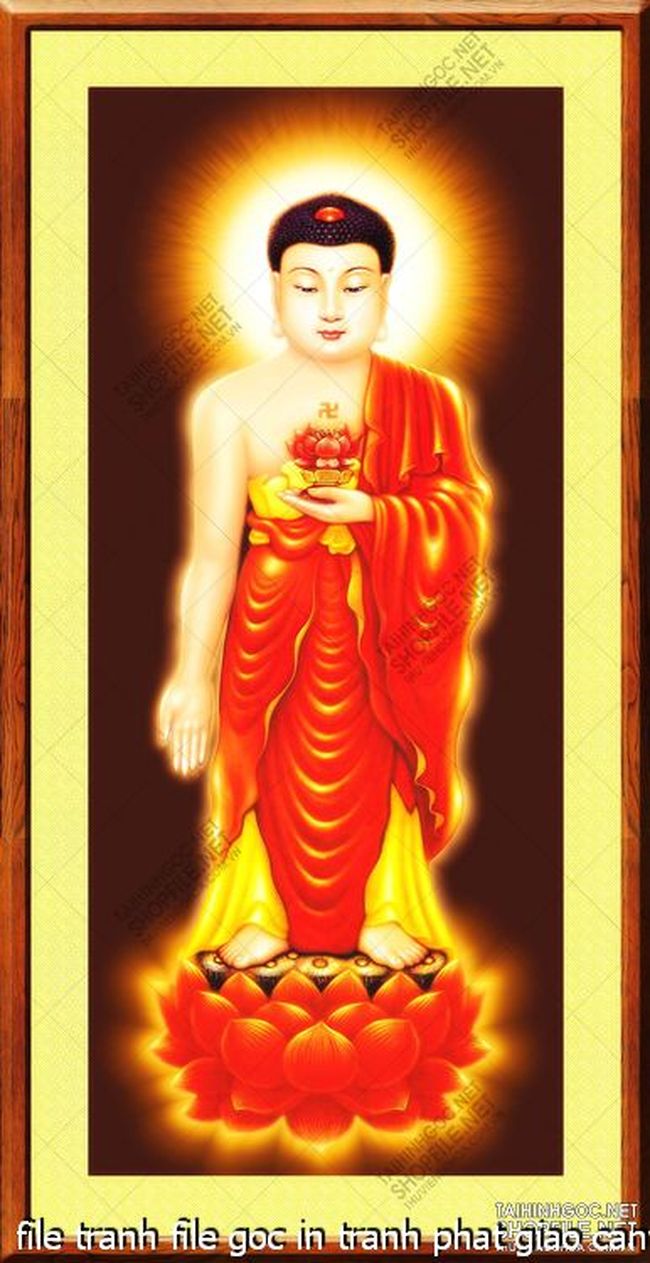 file tranh file goc in tranh phat giao canvas 034