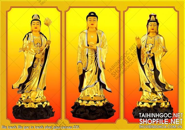 file tranh file goc in tranh phat giao canvas 035