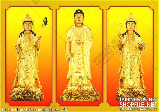 file tranh file goc in tranh phat giao canvas 036