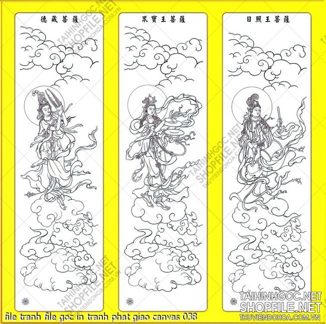 file tranh file goc in tranh phat giao canvas 038