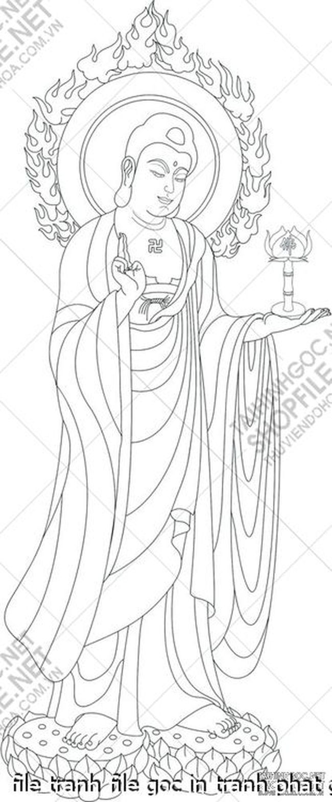 file tranh file goc in tranh phat giao canvas 046