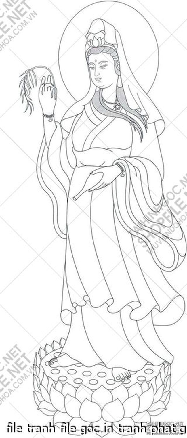 file tranh file goc in tranh phat giao canvas 048