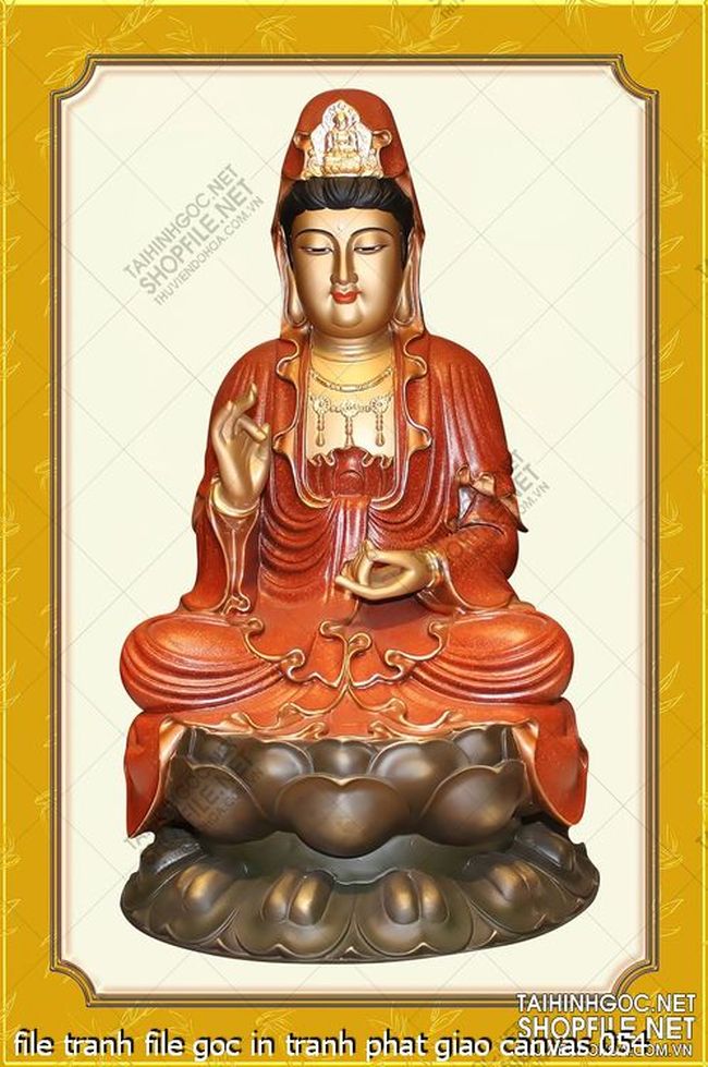 file tranh file goc in tranh phat giao canvas 054