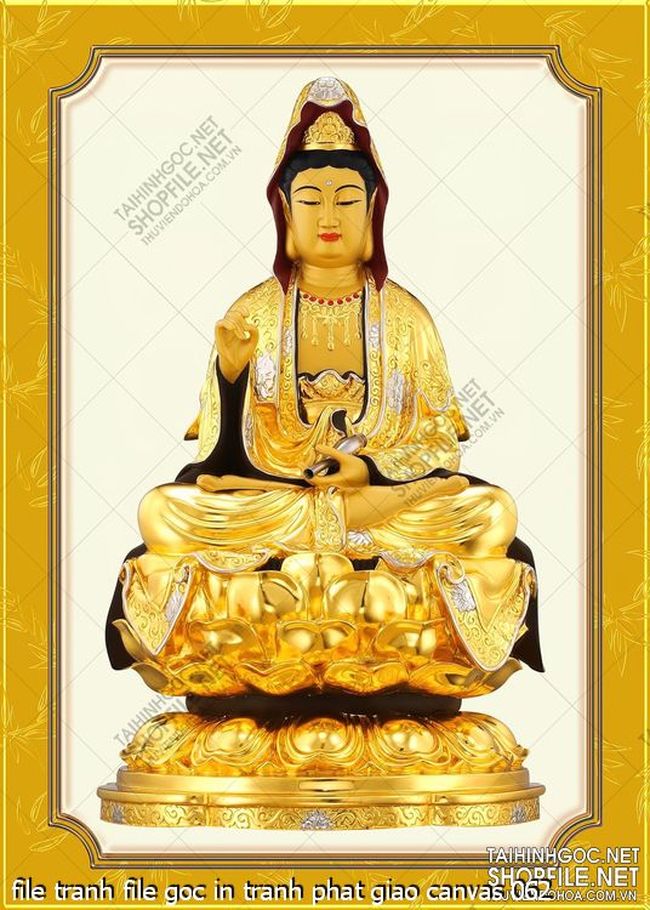 file tranh file goc in tranh phat giao canvas 062
