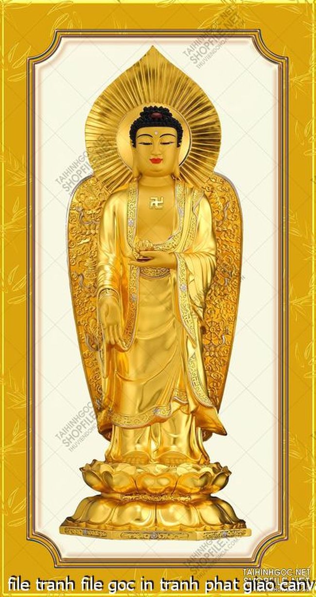 file tranh file goc in tranh phat giao canvas 068