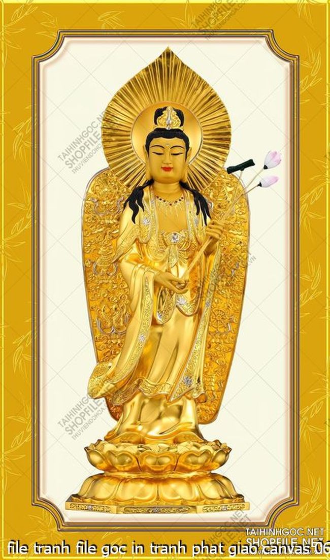 file tranh file goc in tranh phat giao canvas 069