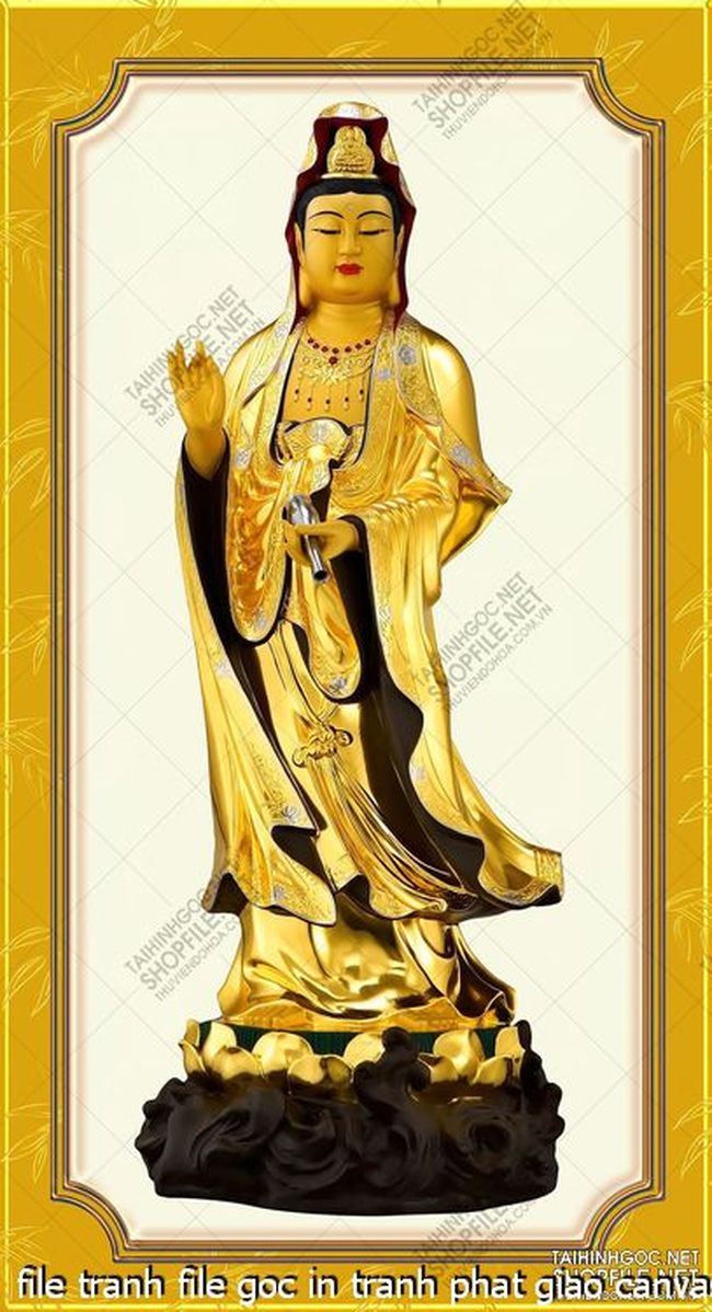 file tranh file goc in tranh phat giao canvas 071