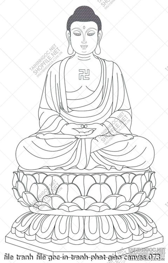 file tranh file goc in tranh phat giao canvas 073