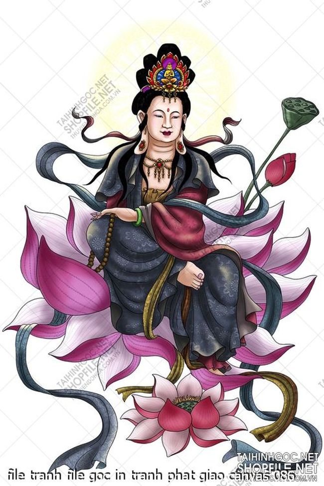 file tranh file goc in tranh phat giao canvas 086