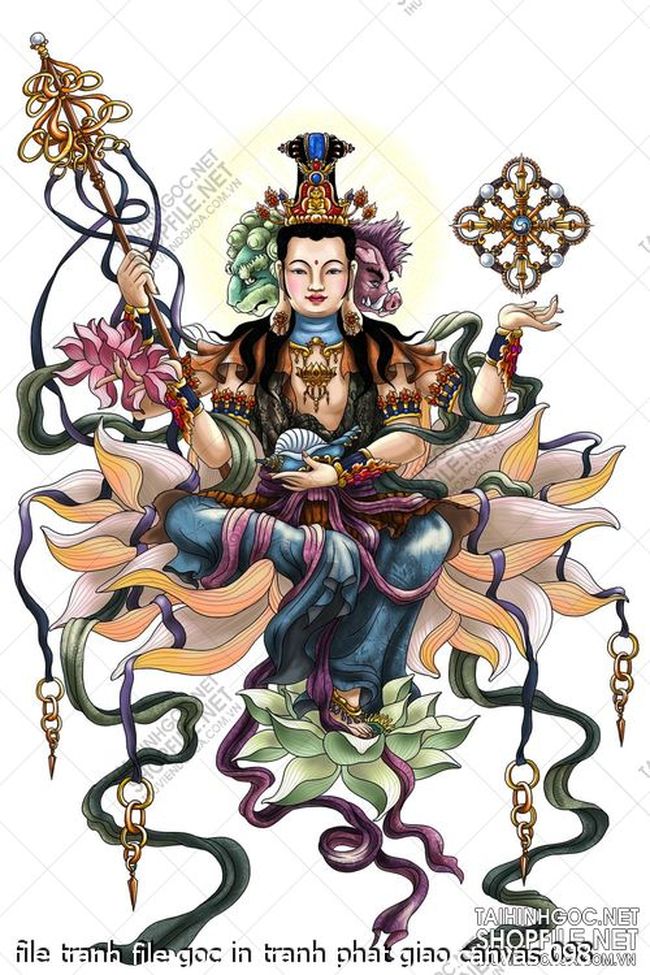 file tranh file goc in tranh phat giao canvas 098