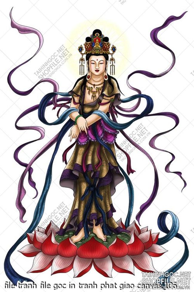 file tranh file goc in tranh phat giao canvas 106