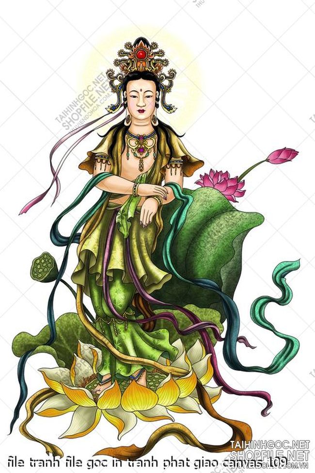 file tranh file goc in tranh phat giao canvas 109
