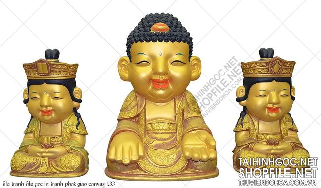 file tranh file goc in tranh phat giao canvas 133