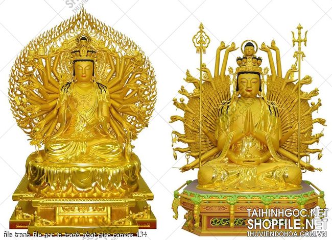 file tranh file goc in tranh phat giao canvas 134